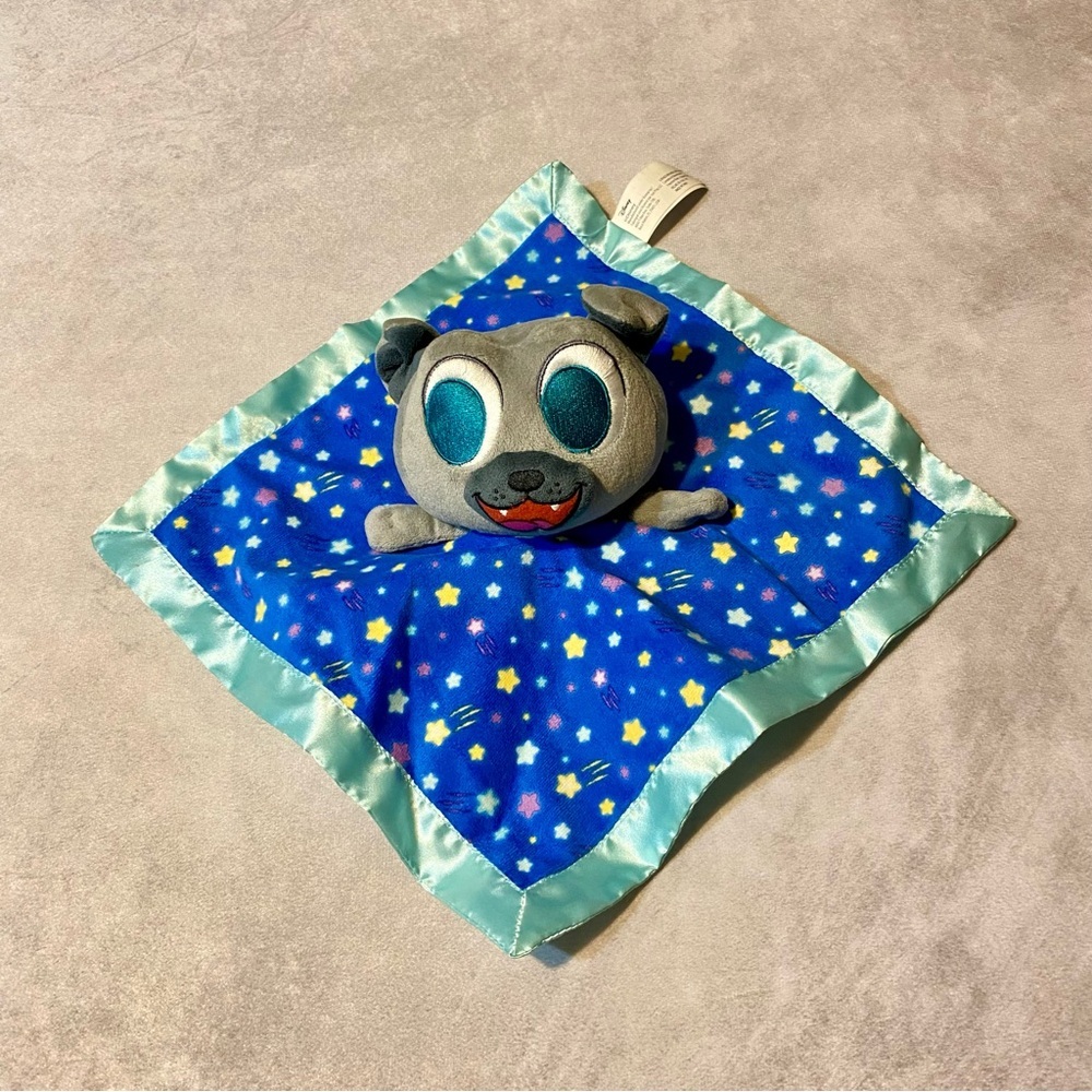 Disney Puppy Pals Rollo Security Blanket Lovey Plush Toy Rattle